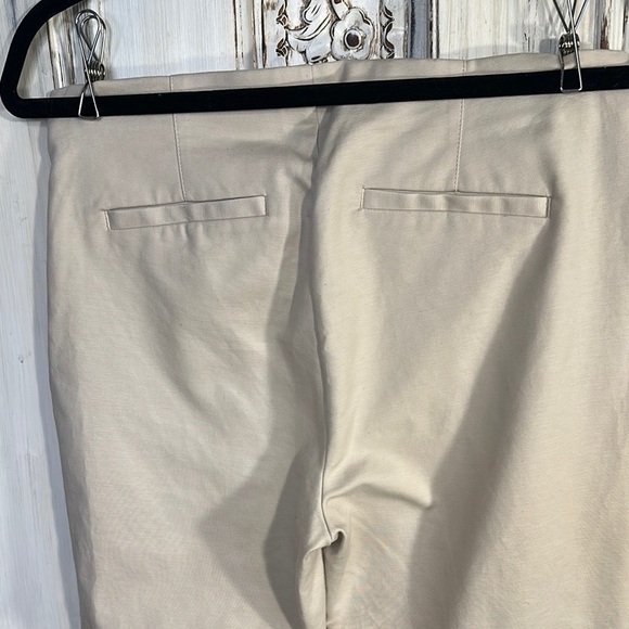 Crosby Beige Button-Accent Cropped Beige Trousers - Picture 6 of 10